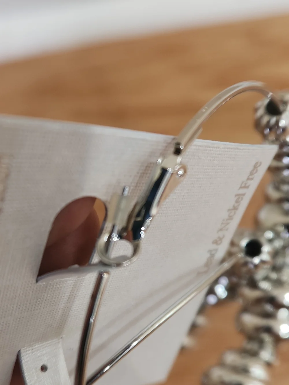 Silver beads large hoop Fashion Earrings